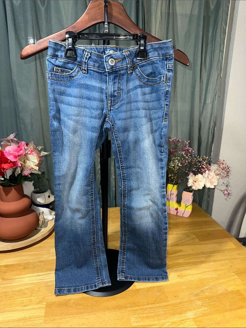 Wrangler Kids Blue Washed Bootcut Jeans